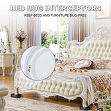 Interceptors with Anti Skid Pads | bed bug Trap and Detectors for Bed (White-8 Pcs)