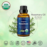 Nexon Botanics Organic Rosemary Essential Oil, 30 ml, Undiluted, USDA Certified Pure, Natural Therapeutic Grade, for Aromatherapy, Skin, Hair Care, Massage, Mood Uplift