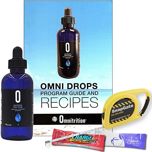 Omni Drop Program , Authentic Omnitrition - Basic Bundle Includes*** 4 oz Bottle Omni Drops with Vitamin B12 Program Guide, Samples and a Snapgate 10 Ft. Carabiner Tape Measure