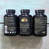 Schizandu Organics Activated Coconut Charcoal Capsules, 100% Pure Detox, Non GMO | 210 Pills | Use for Detoxification, Teeth Whitening, Digestive Health, Prevention