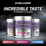 Cellucor Alpha Amino EAA & BCAA Powder | Branched Chain Essential Amino Acids + Electrolytes | Icy Blue Razz | 30 Servings