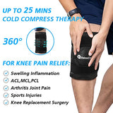 RelaxCoo XXL Knee Ice Pack Wrap Around Entire Knee After Surgery, Reusable Gel Ice Pack for Knee Injuries, Large Ice Pack for Pain Relief, Swelling, Knee Surgery, Sports Injuries, 1 Pack