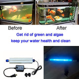 13W Aquarium Algae-Boom Clean Light for Fish Tank Water Clean Green Clear Waterproof Clean Lamp for Pond Fish Tank Sump Swim Pool (13w 13inch)