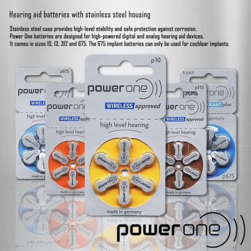 Powerone Hearing Aid Batteries Size-675P Cochlear, 2 Pack (60 Batteries)