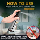 Tougher Than Tom Mouse Repellent Spray – 3 Pack - 8 fl oz Premium Cinnamon and Peppermint Oil Spray for Rodents – Effective Mouse Repellent Indoor Spray – Mice Deterrent Spray – All-Natural Formula