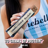 Barebells Protein Bars Caramel Cashew - 12 Count, 1.9oz Bars with 20g of High Protein - Chocolate Protein Bar with 1g of Total Sugars - Perfect on The Go Protein Snack & Breakfast Bar