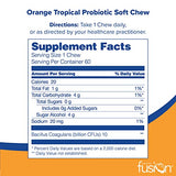 Bariatric Fusion Probiotic Soft Chews | Orange Tropical Flavor Chewy Bariatric Vitamin | 10 Billion CFU | Bacillus Coagulans | Support Digestive & Immune Health | 60 Count