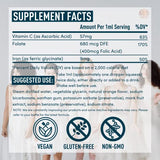 WINDSOR BOTANICALS Liquid Iron Supplement for Women Folic Acid, Vitamin C, Vegan
