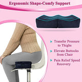 BBL Pillow Brazilian Butt Lift Pillow After Surgery Seat Cushion Butt Pillow for Sitting Driving Post Recovery Booty Pillows Chair Buttlift Buttocks Foam (Blue)