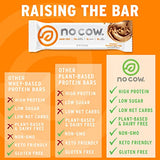 No Cow High Protein Bars, Chunky Peanut Butter, 21g Plant Based Vegan Protein, Keto Friendly, Low Sugar, Low Carb, Low Calorie, Gluten Free, Naturally Sweetened, Dairy Free, Non GMO, Kosher, 12 Pack