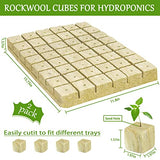 Legigo 2" Rockwool Starter Plugs- Rockwool Grow Cubes Rock Wool Seed Starters Cloning Cubes, Rock Wool Planting Cubes for Hydroponics, Cuttings, Soilless Culture, Plant Propagation (96 Plugs Total)