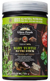 Ultra Fresh Floating Baby Turtle Food, All Natural Ingredients, Wild Sword Prawn, Calcium Vitamin D Enriched for Picky Aquatic Baby & Juvenile Turtles, Baby Turtle Nutri Stick 15 oz