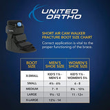 United Ortho Short Air Cam Walker Fracture Boot, Medium, Black & Med Spec 264014 ASO Ankle Stabilizer, Black, Medium