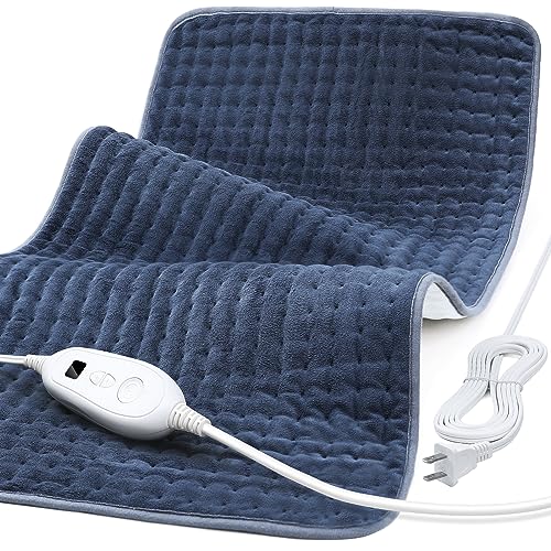 Heating Pad for Back Pain Relief, 17" X 33" XXX-Large Heating Pads for Cramps, Neck and Shoulder,Electric Heating Pad XL with 6 Fast Heating Settings,Moist Dry Heat Options,Auto-Off,Machine Washable