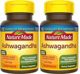 Nature Made Ashwagandha Capsules 125mg for Stress Support, 60 Capsules, 60 Day Supply (Pack of 2)
