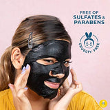 FACETORY Let's Talk, Detox Purifying Sheet Mask with Charcoal and Volcanic Ash - For All Skin Types - Detoxifying, Soothing, and Purifying (Pack of 10)