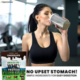 Opportuniteas Chocolate Whey Protein Powder - Grass Fed Whey Isolate + Organic Cacao + Himalayan Salt - Delicious Taste for Shakes, Smoothies, Cooking & Baking Recipes - Gluten Free & Non GMO - 1 lb