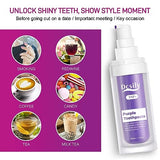 Purple Toothpaste for Teeth Whitening, V-34 Color Corrector Serum, Purple whitening Toothpaste Gel, Teeth Whitening Kit for Sensitive Teeth, Teeth Whitener, Non-Abrasive, Tooth Stain Removal