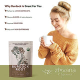 Zhivana Organics Burdock Root Organic Tea – Liver Cleanse Tea Dry Burdock Tea Organic, Burdock Roots Bulk, Everyday Liver Detox Tea Organic, Diuretic Tea for Water Retention