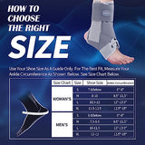 SNEINO Ankle Brace for Women & Men - Ankle Brace for Sprained Ankle, Adjustable Lace Up Ankle Brace for Running, Basketball, Volleyball, Ankle Support Brace for Sprain, Injury Recovery, Grey-Medium