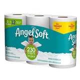 Angel Soft Toilet Paper, 6 Double Rolls, 6 = 12 Regular Bath Tissue Rolls