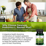Swanson L. Reuteri Probiotic Plus w/L. Rhamnosus L. Acidophilus & FOS Prebiotic Digestive Support - Promotes Gut Health w/ 7 Billion CFU per Capsule - (30 Veggie Capsules) 3 Pack