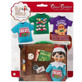 The Elf on the Shelf Claus Couture Sweet Treat Tees for Your Scout Elf - Includes Three tees with Collectible tin Suitcase for Accessories