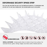 Buzzlett 27.8ft (Pack of 20) Transparent Plastic Bird Spikes for Indoor Outdoor use,Effective Keep Pigeons and Squirrels Away