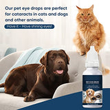 Burxoe Cataract Drops for Pets, Gentle&Safe Dog Eye Drops, Improve Eye Vision and Cataracts, for Dogs, Cats, Horses, Rabbit, 2 Pcs