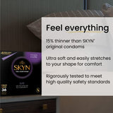 SKYN Elite – 36 Count – Ultra-Thin, Lubricated Latex-Free Condoms