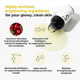 numbuzin No.5+ Vitamin Concentrated Serum | Glutathione & Vitamin Serum, Dark Spot, Korean Skincare 1.01fl.oz/30ml