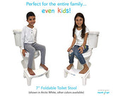 Squat N Go Folding Squatting Stool | The Only Foldable Toilet Stool | Convenient and Compact Great for Travel | Fits All Toilets, Folds for Easy Storage, Use in Any Bathroom | White Color |