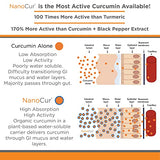 Nanocur Turmeric Curcumin - 100x More Active Than Turmeric, 170% More Active Than Curcumin + Black Pepper Extract. Joint Support, Relief, and Energy You’ll Feel. Organic Curcumin/Plant-Based Carrier.