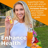 skinnytabs Superfood Tabs Detox Cleanse Drink - Fizzy Nutrition Supplement for Women and Men - Support Healthy Weight - Improve Digestive Health and Bloating Relief - Peach Mango Flavor [60 Tablets]