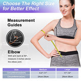 ComfiTECH Elbow Ice Pack for Tendonitis and Tennis Elbow Ice Pack Wrap Sleeve Cold Compression Golfers Arm Ice Pack for Injuries Reusable Gel Ice Wrap for Pain Relief (M Purple)