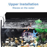 hygger 2100 GPH Aquarium Wave Maker Pump with Strong Magnetic Suction Base, Ultra-quiet 360 Degree Rotating Submersible Power Head, for 75-130 Gal Freshwater Saltwater Tank