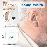Banglijian Hearing Aids Rechargeable RIC Hearing Aids for Seniors Adults, 12 Channels Hearing Aid with Magnetic Contact Charging Box Digital Noise Cancelling and Feedback Cancellation (Right Side,