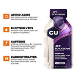 GU Energy Original Sports Nutrition Energy Gel, 24-Count, Jet Blackberry