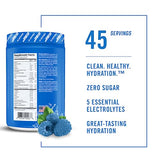 BioSteel Zero Sugar Hydration Mix, Great Tasting Hydration with 5 Essential Electrolytes, Blue Raspberry Flavor, 45 Servings per Tub