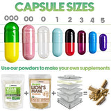 XPRS Nutra Size 0 Empty Capsules - 500 Count Empty Vegan Capsules - Vegetarian Empty Pill Capsules - DIY Vegetable Capsule Filling - Veggie Pill Capsules Empty Caps (Aqua)