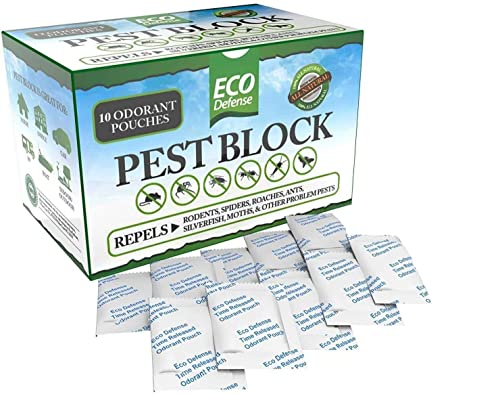 Eco Defense Pest Control Pouches - All Natural - Repels Rodents, Spiders, Roaches, Ants, Moths, Squirrels, & Other Pests