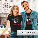 Team Fan Apparel NFL Adult Gameday T-Shirt - Cotton Blend - Tagless - Semi-Fitted - Unleash Your Team Spirit During Game Day (Kansas City Chiefs - Black, Adult Large)