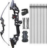 IS-TONGTU Archery Bow and Arrow for Adults, Takedown Aluminum Alloy Riser Archery Set Adult Beginner, 30 40 lbs Right Hand Hunting Recurve Kit (40 lbs)