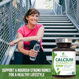 Calcium 1200 mg Plus Vitamin D3, Bone Health & Immune Support - Nature's Calcium Supplement with Extra Strength Vitamin D for Extra Strength Carbonate Absorption Dietary Supplement - 240 Tablets