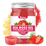 UPNEUTRI Sea Moss Gel - Wildcrafted Irish sea Moss 92 Minerals and Vitamins Immune Defense Thyroid Antioxidant Support, Vegan Non-GMO Strawberry Flavored 12 OZ