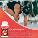 SPORTLEGS Fast Fitness Boost Pre-Workout Lactic Acid Supplement, 120-Cap Bottle, Pack of 1