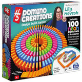 H5 Domino Creations 100-Piece Neon | Kids Games for Game Night | Building Toys for Outdoor Games | Lily Hevesh Dominoes Set for Adults & Kids Ages 5+