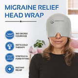 Migraine Relief Cap Ice Head Wrap Headache and Migraine Hat | Headache Relief with Hot/Cold Gel Head Ice Pack with Face and Eye Headache Mask Compress