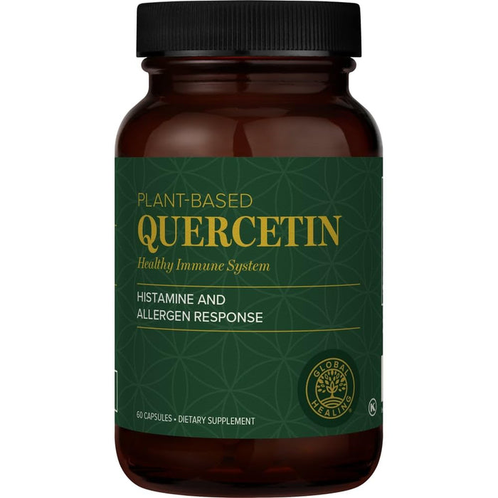 Global Healing Center Quercetin 250 mg Supplement to Support Immune System Function, Respiratory Health & Body's Natural Response to Occasional Allergies-QuerceFIT without Bromelain & Zinc-60 Capsules