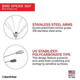 Bird B Gone - Bird Spider 360 Repellent - Deters Seagulls and Other Birds from Landing - Durable Weatherproof Design - for Boats, Docks, Roofs, Etc - Easy Installation - with PVC Base - 8ft